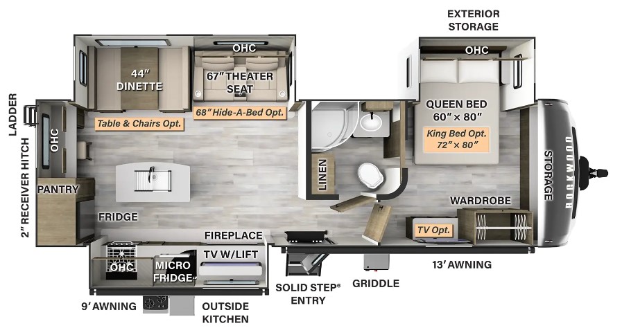 2024 FOREST RIVER ROCKWOOD 2720IK, , floor-plans-day image number 0